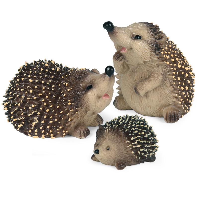 Realistic Jungle Animal Model: Hedgehog, Mouse & Badger Toy