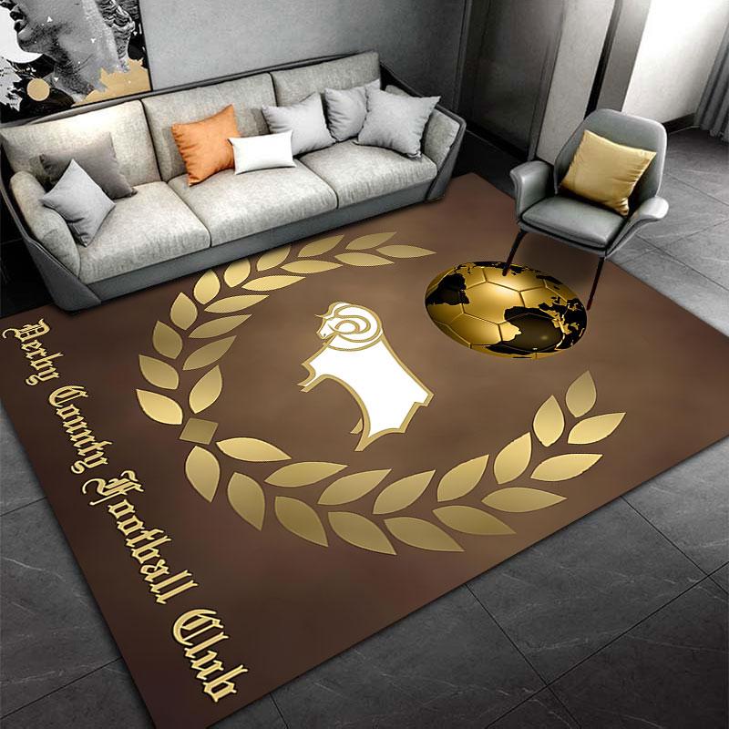 Derby County FC Logo Carpet Suitable As a Non-slip Mat for the Living Room or Bedroom Sofa