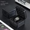 Aluminum Alloy Watch Storage Box with Movable Dividers - Black Display Case