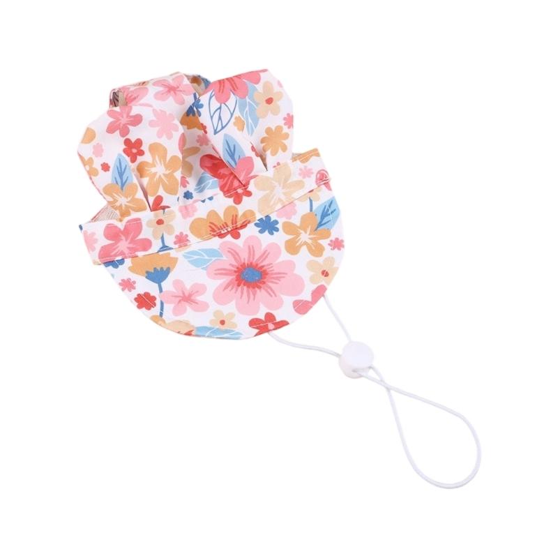 

Adjustment Summer Pet Hat Protective Lightweighted Polyester Kitten Dog Sun Hat With Ear Holes Dog Sunscreen S