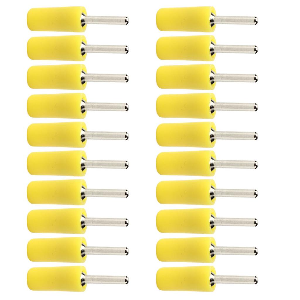 20Pcs Pin Banana Plug 2mm Nickel Plated Brass Male Waterproof Connector Accessory Set KitYellow
