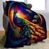 1pc New Global Feather Peacock Blanket Gifts to Men Women Ultra-Soft And Comfortable Nap Blanket for home office four season use