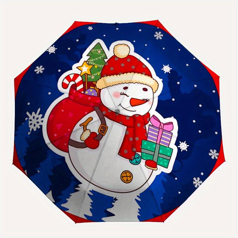 

1pc Snowman Automatic Open/Close Umbrella, Portable Folding umbrella for Everyday Use yy250826034