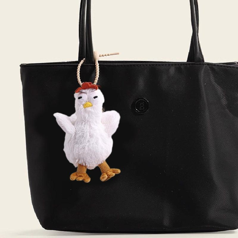 Lovely Chicken Bag Pendant Keychain Chic Keyring Cute Cartoon Keychain Stylish Keychains Accessory for Woman and Man