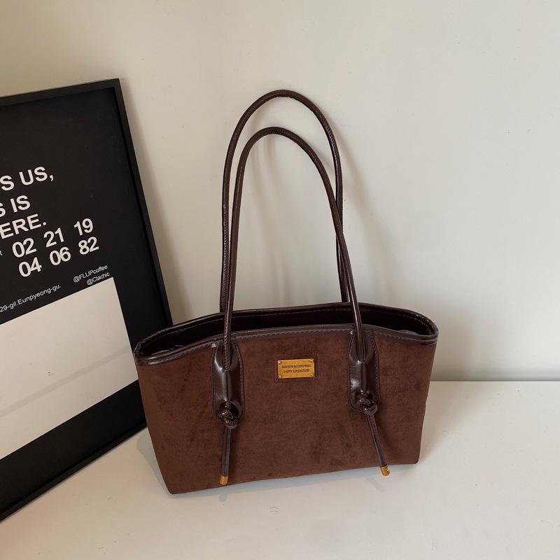 

Women s Retro Suede Shoulder Bag - Autumn/Winter Fashion Versatile Niche Tote