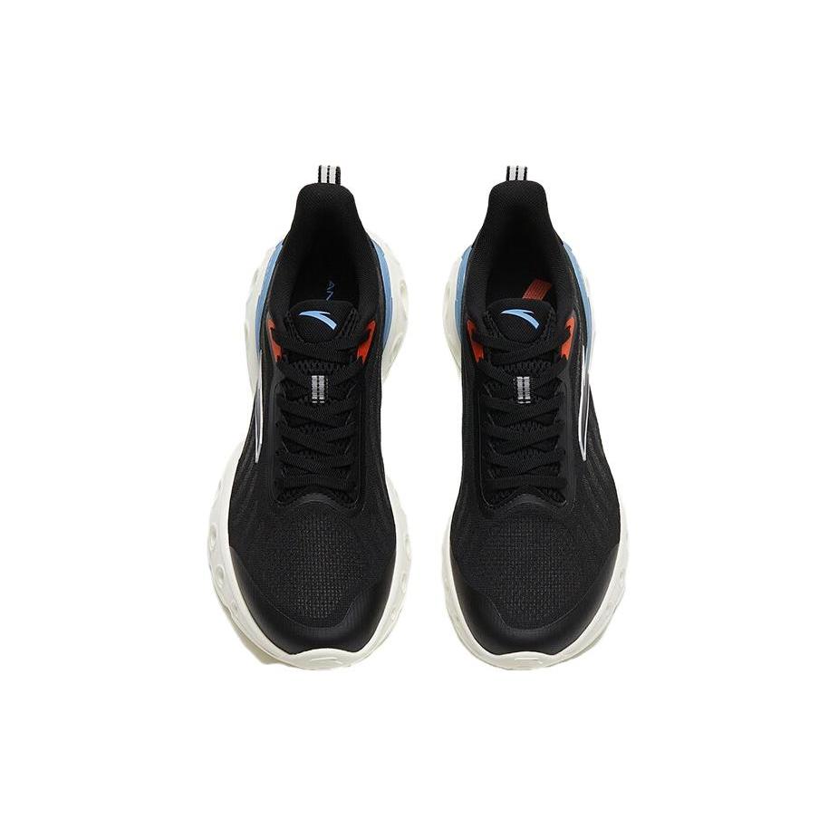 New Anta Cushioned Slip Resistant Low Top Running Shoes Men's Black Orange 112325520-7