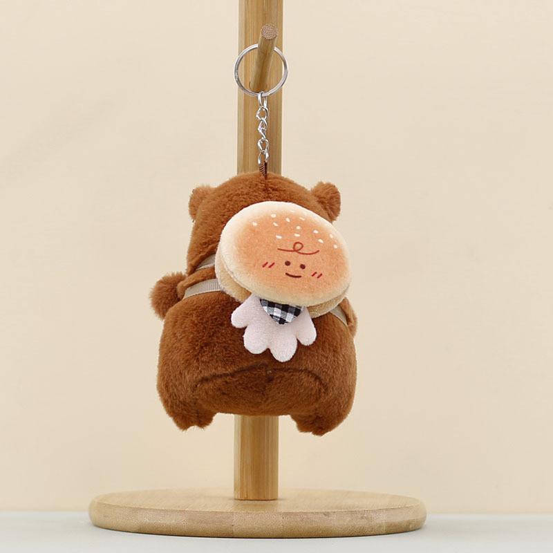 Capybara Pendant Plush Animal Keychain Bag Decoration Cute Doll Gift Holiday