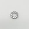 Yansheng S925 Sterling Silver Wheel Rhinestone Spacer Beads for DIY Beading, Bracelet Accessories