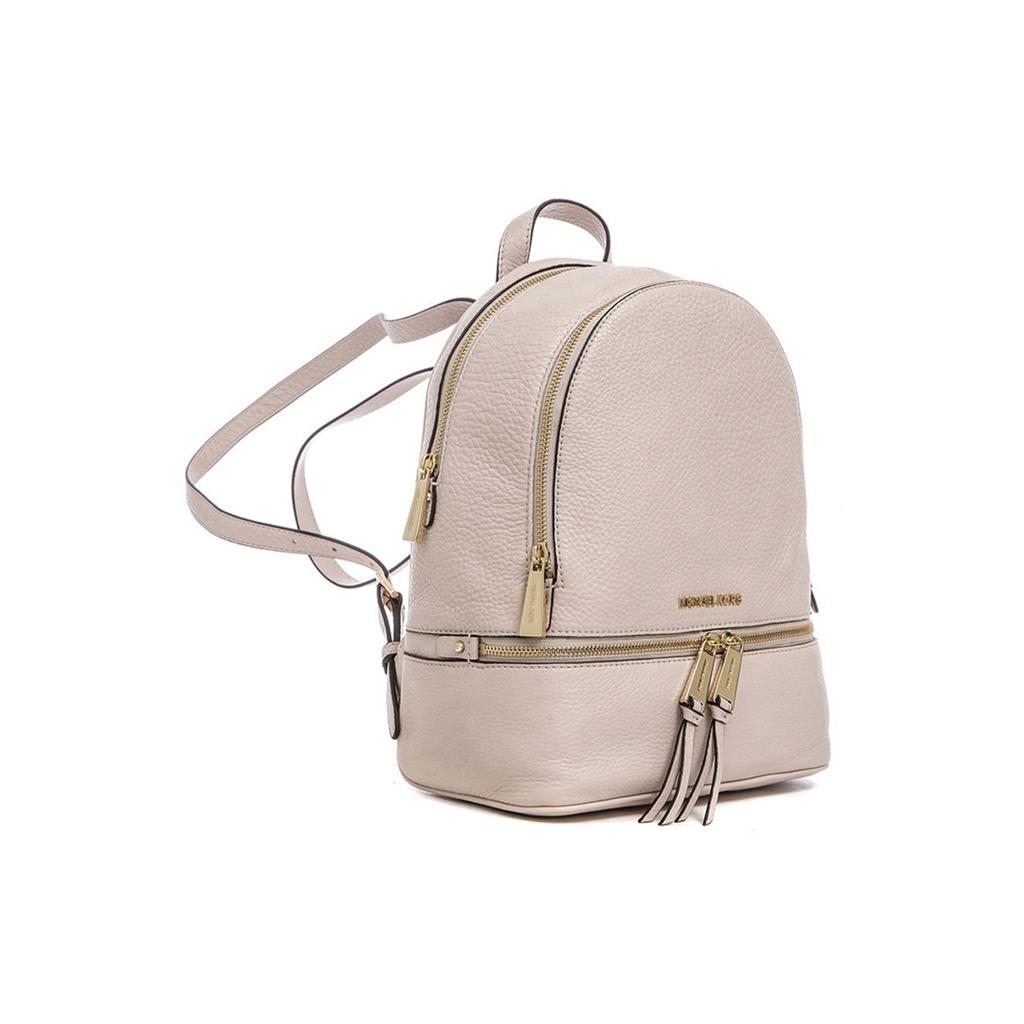Michael Kors Rhea Zip Solid Color Minimalist Commuter Leather Backpack Medium Women backpack Pink 30S5GEZB1L-187