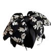 Elegant French Retro Bow Ponytail Clip and Ink Wash Skirt Hair Tie for Women