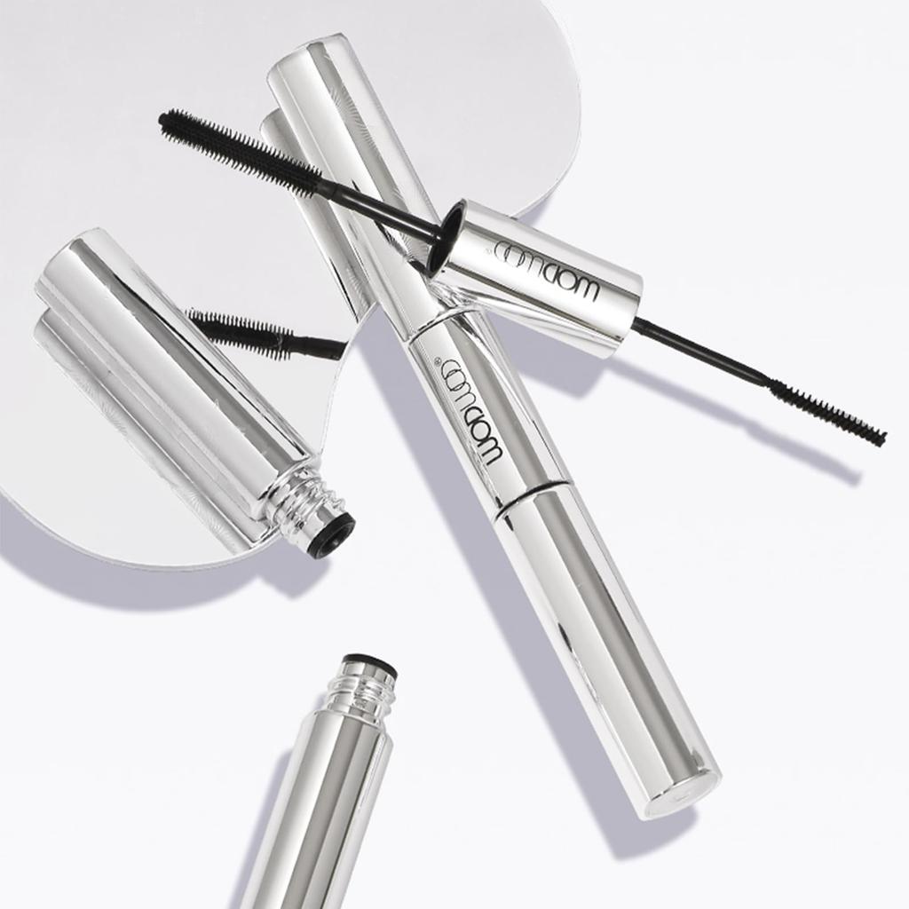 Wirwody Black Longening Strong Highly 2.5mm Ultra-Fine Mascara, Mascara, Curl, Curl-Keeping, Waterproof, Natural-Like, Quick-Drying, Colored,