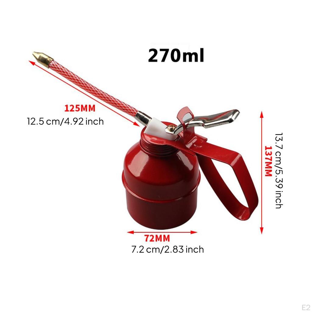 High Pressure Oil Can with Flexible Hose | Manual Trigger, for Workshop 270ML