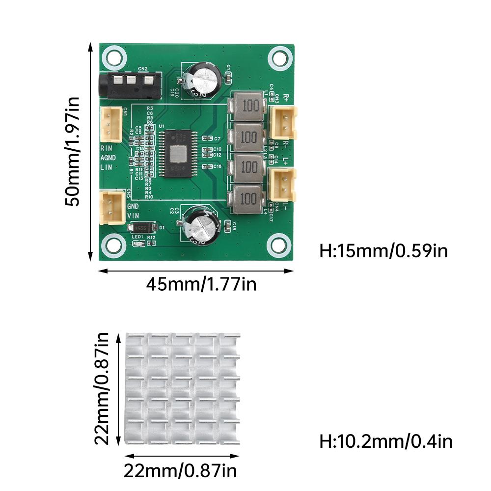 TPA3116 DC 5V-26V 2.0 Channel Digital Stereo Class D Audio Power Amplifier Board 50W+50W Stereo Speaker Digital Module