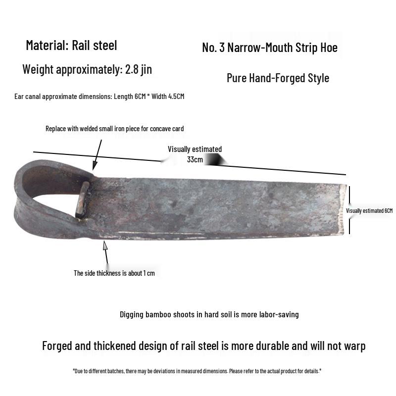 Forged Steel Blacksmith Hoe for Planting & Digging