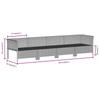 4 Piece Garden Lounge Set with Cushions Grey Poly Rattan