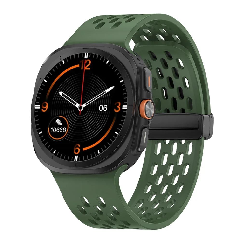 Magnetic Silicone Strap for Samsung Galaxy Watch Ultra 47mm No Gaps Sport Band Correa Bracelet For Galaxy Ultra 47 Mm Watchband