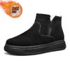 Winter Noslip Snow Boots Man Plush Anti Slip Thermal Insulated Men Ankle Boots Fur Platform Fleece-Lined Outdoor Casual Shoes