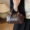 Premium Boston Bag Women's 2025 New Korean Version Retro Handbag Niche Versatile Commuter Shoulder Messenger Bag