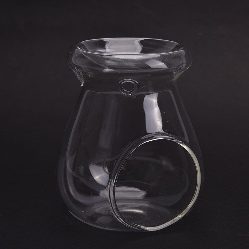 Nordic Home Decor Glass Candle Heat Resistant Oil Furnace Aroma Burner Holder Candlestick Vase Romantic Wedding Decoration