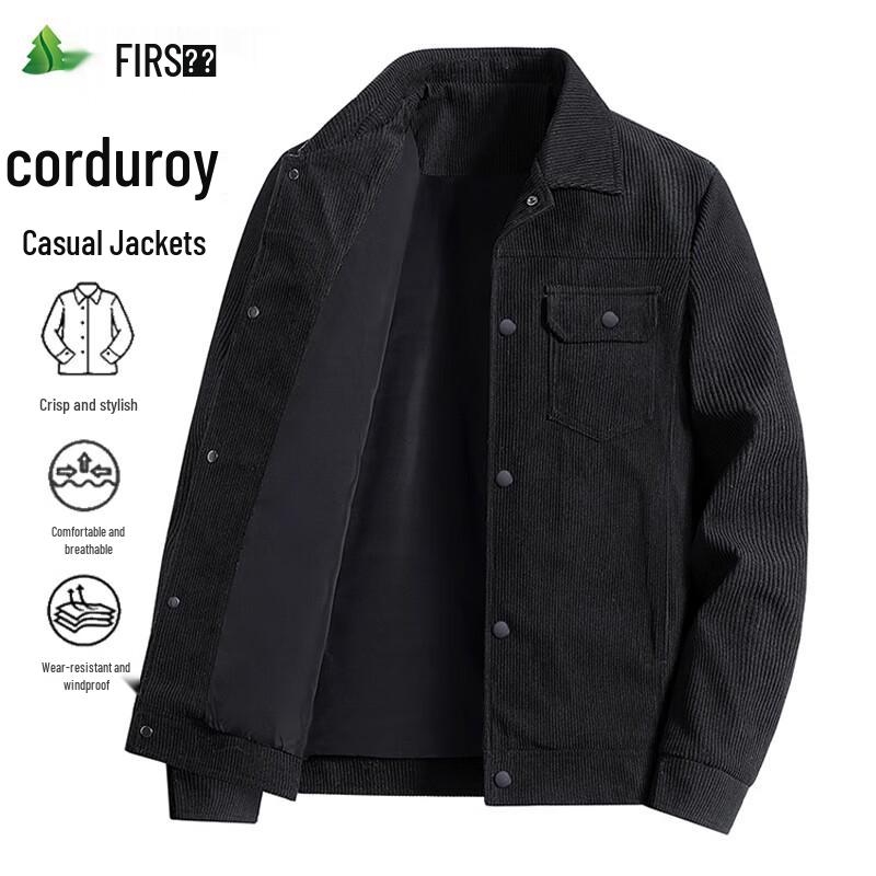 

FIRS Men s Corduroy Long Sleeve Casual Jacket XL