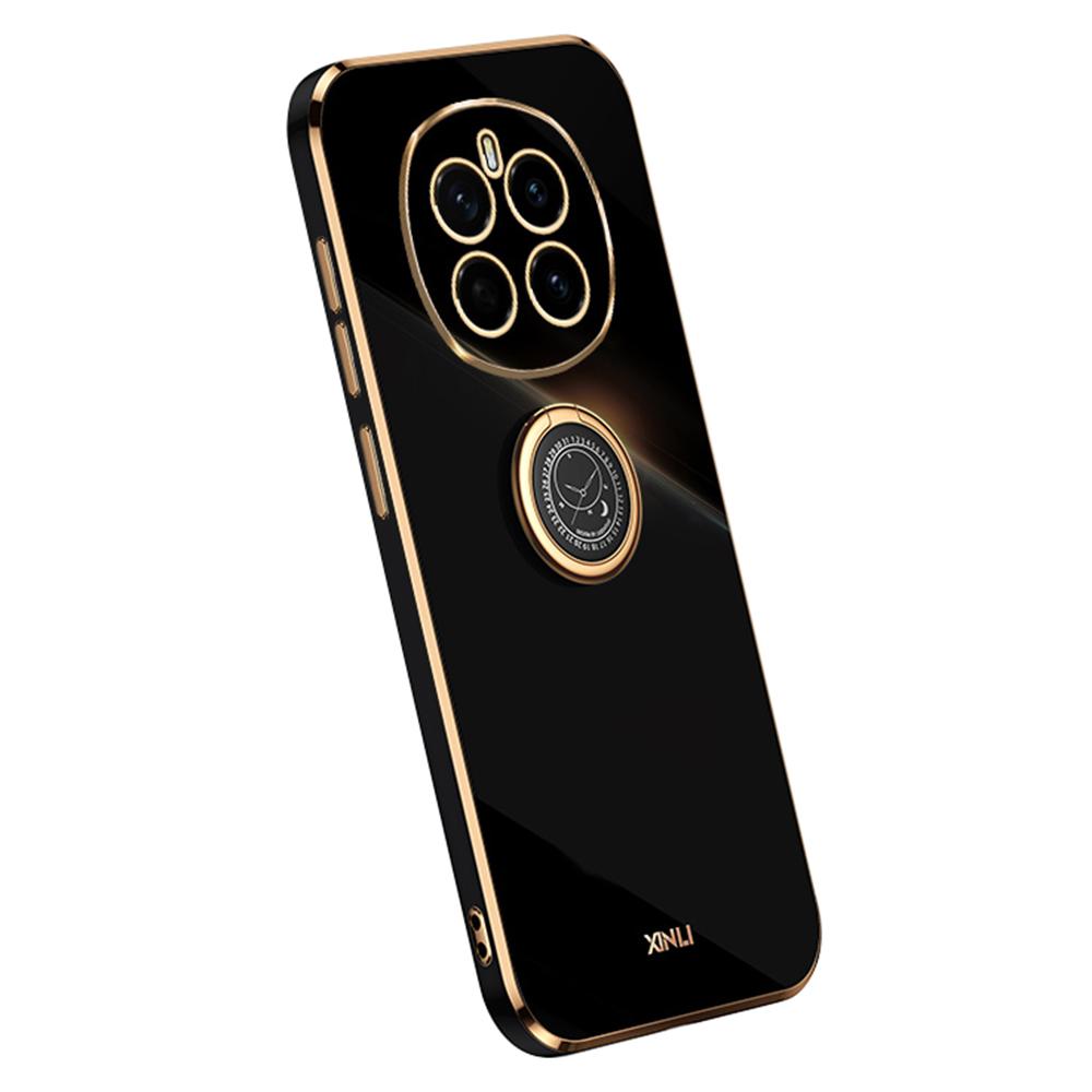 

XINLI For Honor Magic7 5G Case Ring Kickstand Electroplating TPU Phone Cover Black