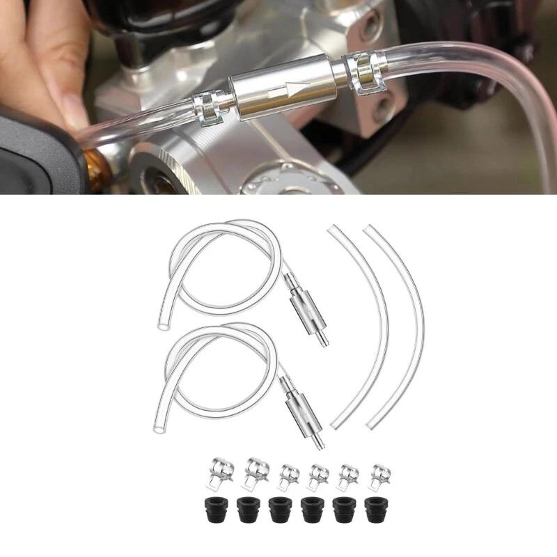 Brake Fluid Bleeder Hose with One-Way Non-Return Check Valve Auto Car Vehicle Motorcycle Brake Clutch Hose Kit