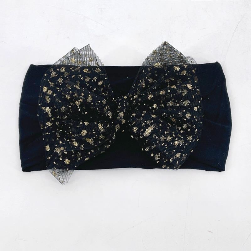 Baby hair accessories plain soft nylon bow headband children's headscarf jewelry children's hair accessories