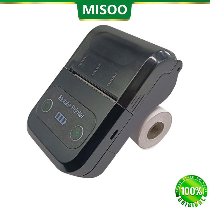 Portable BT Thermal Receipt Printer 58mm 2-inch Mini BT Printer Thermal Receipt Mobile Printer