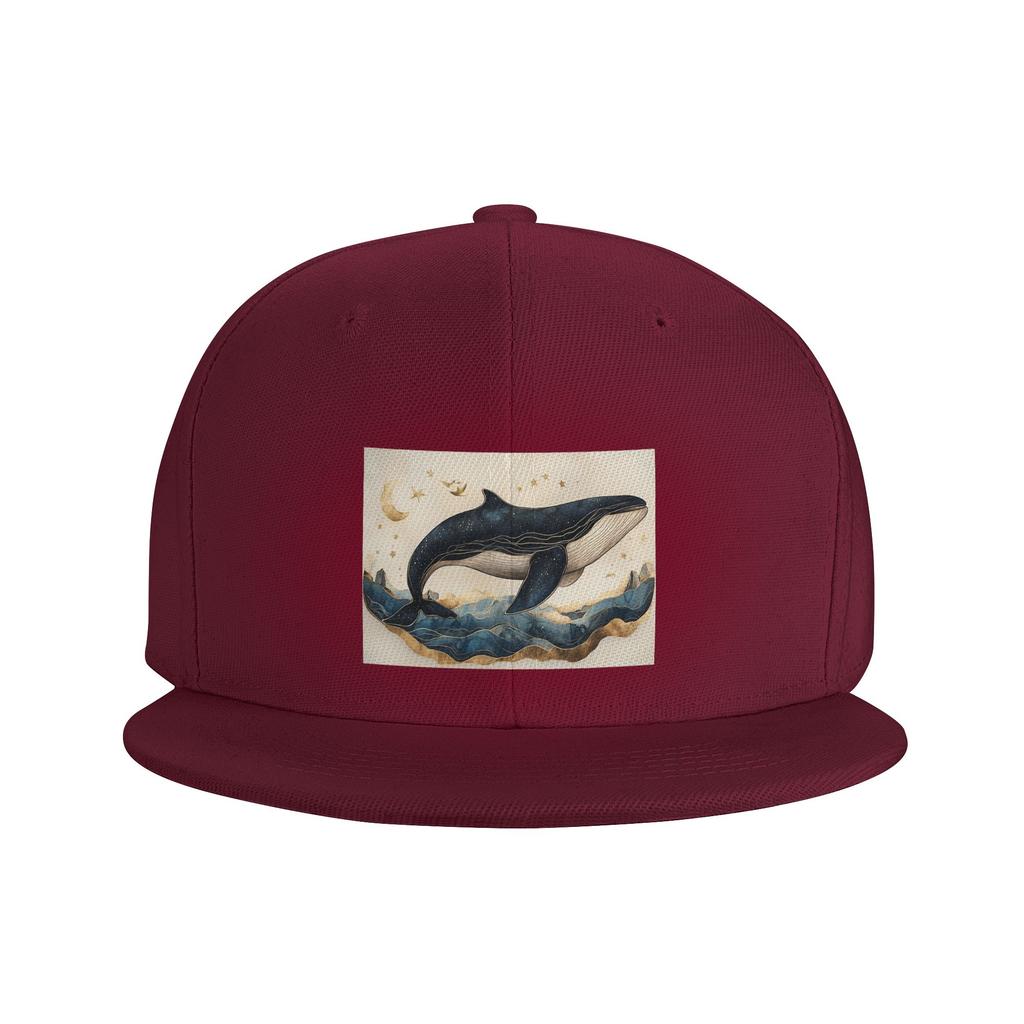 Golden Blue Aesthetic Whale Baseball Caps Snapback Fashion Baseball Hats Breathable Casual Casquette Outdoor for Unisex