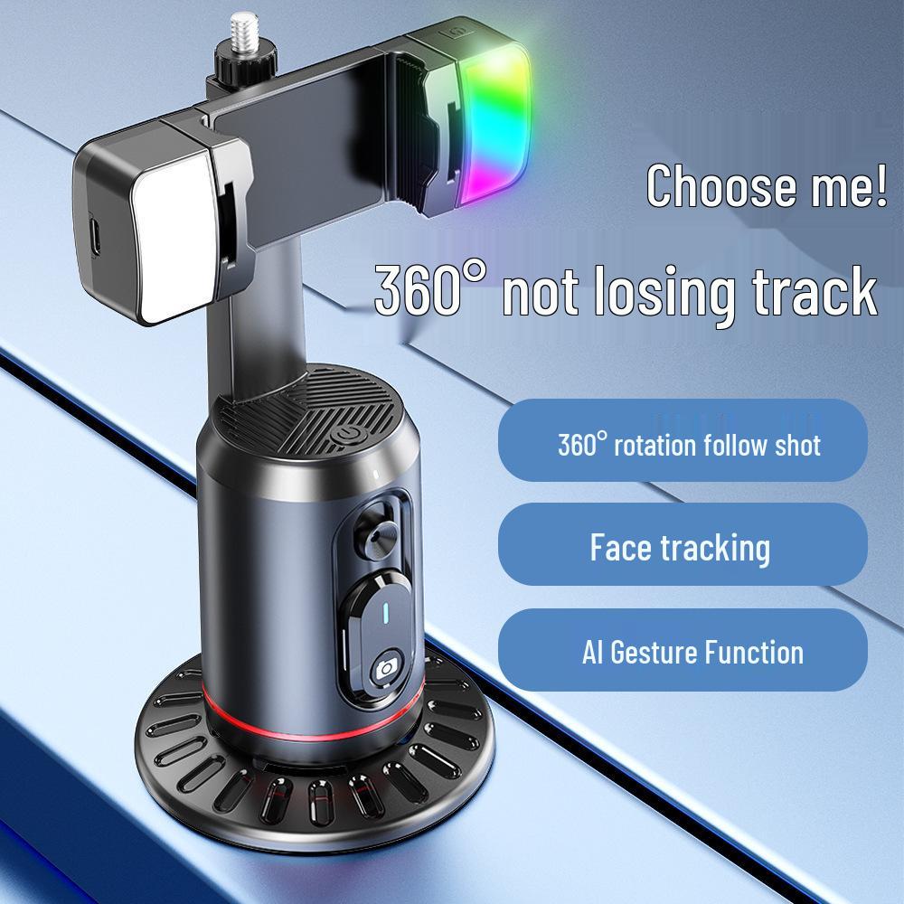 Q02 Smart AI Gimbal: 360° Face Tracking & Rotation for Live Streaming