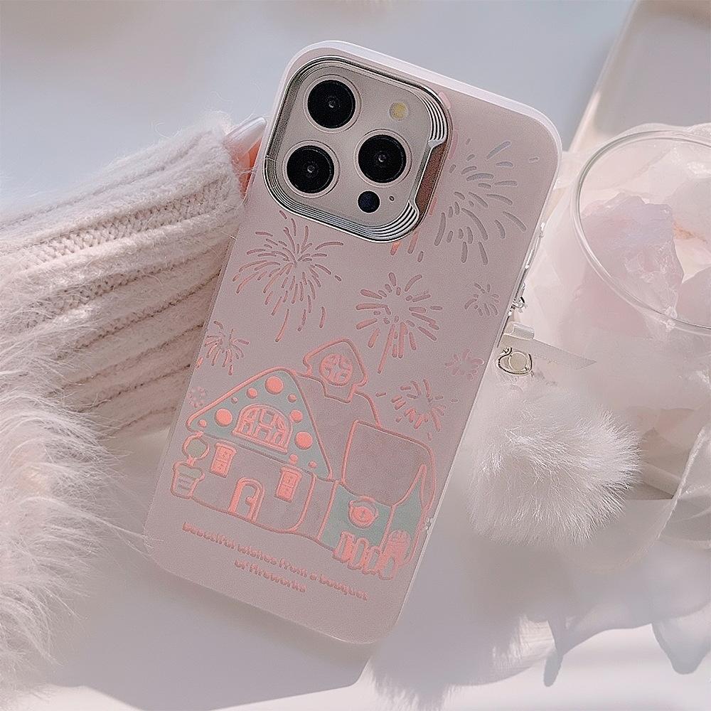 Dream Castle Fireworks Iphone15 for 14Promax Mobile Phone Case 16 Apple 13 Laser 11 Huawei Hard 14