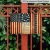 2D Flat, 1pc "Vintage 1776 Patriotic" Decor Plaque, 12"×8" - Retro Flag & Document Design Wall Sign, Red White & Blue - Aluminium Wall Hanging