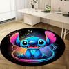 1pc Stitch Themed Home Office Outdoor Round Carpet Gift, Colorful Galaxy Design for Room DecorRD05200