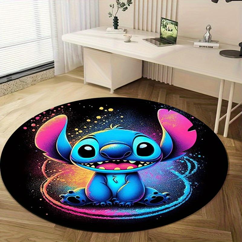 1pc Stitch Themed Home Office Outdoor Round Carpet Gift, Colorful Galaxy Design for Room DecorRD05200