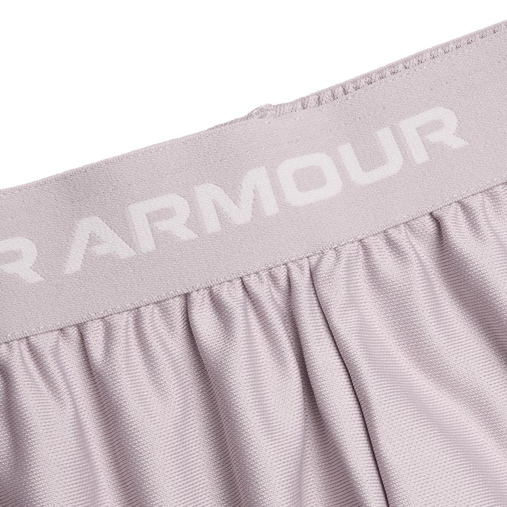 Under Armour Lightweight Training Solid Color Minimalist Breathable Everyday Versatile Sports Shorts Women Shorts Dawn-Gray Pink 1390379-009