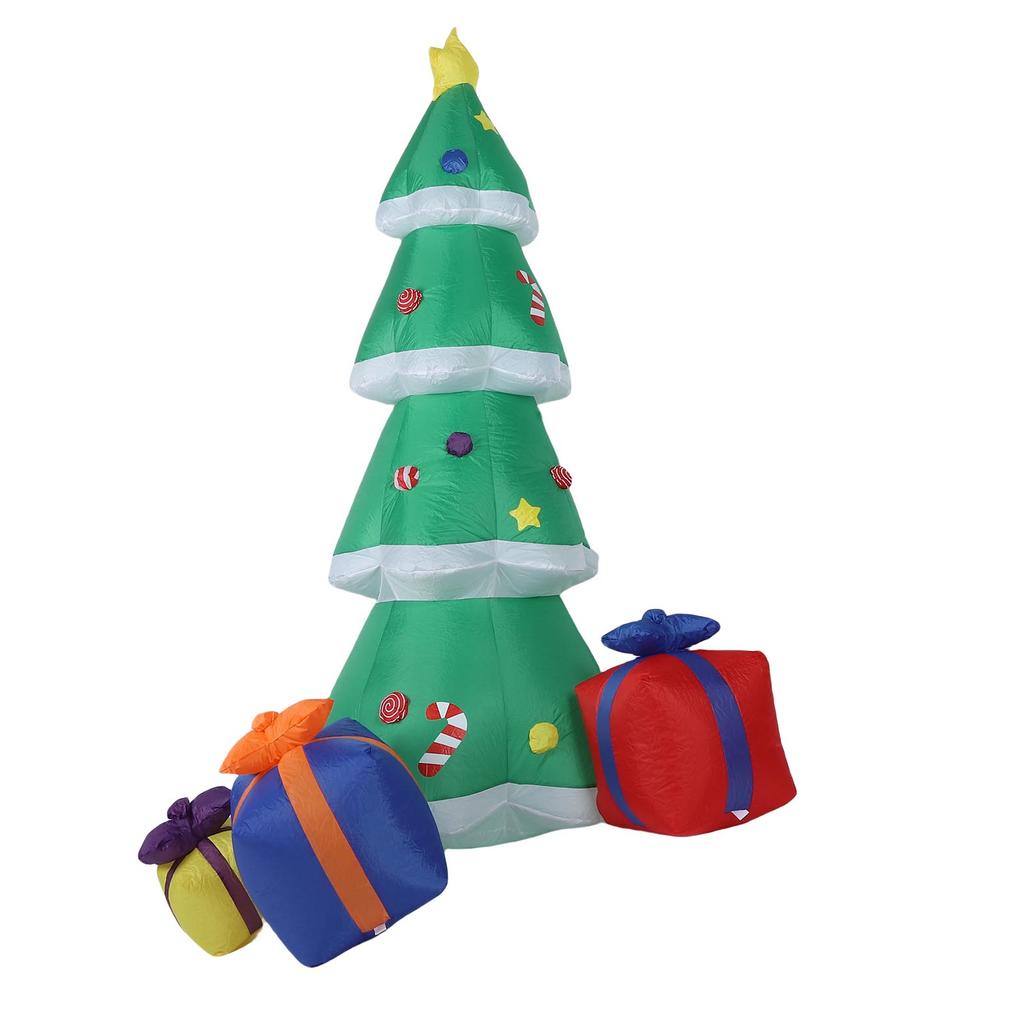 6.9ft Inflatable Xmas Tree Outdoor Decoration Blow Up Xmas Tree Yard Decor with LED Light for Xmas Holiday Party Garden Patio Lawn Decor
