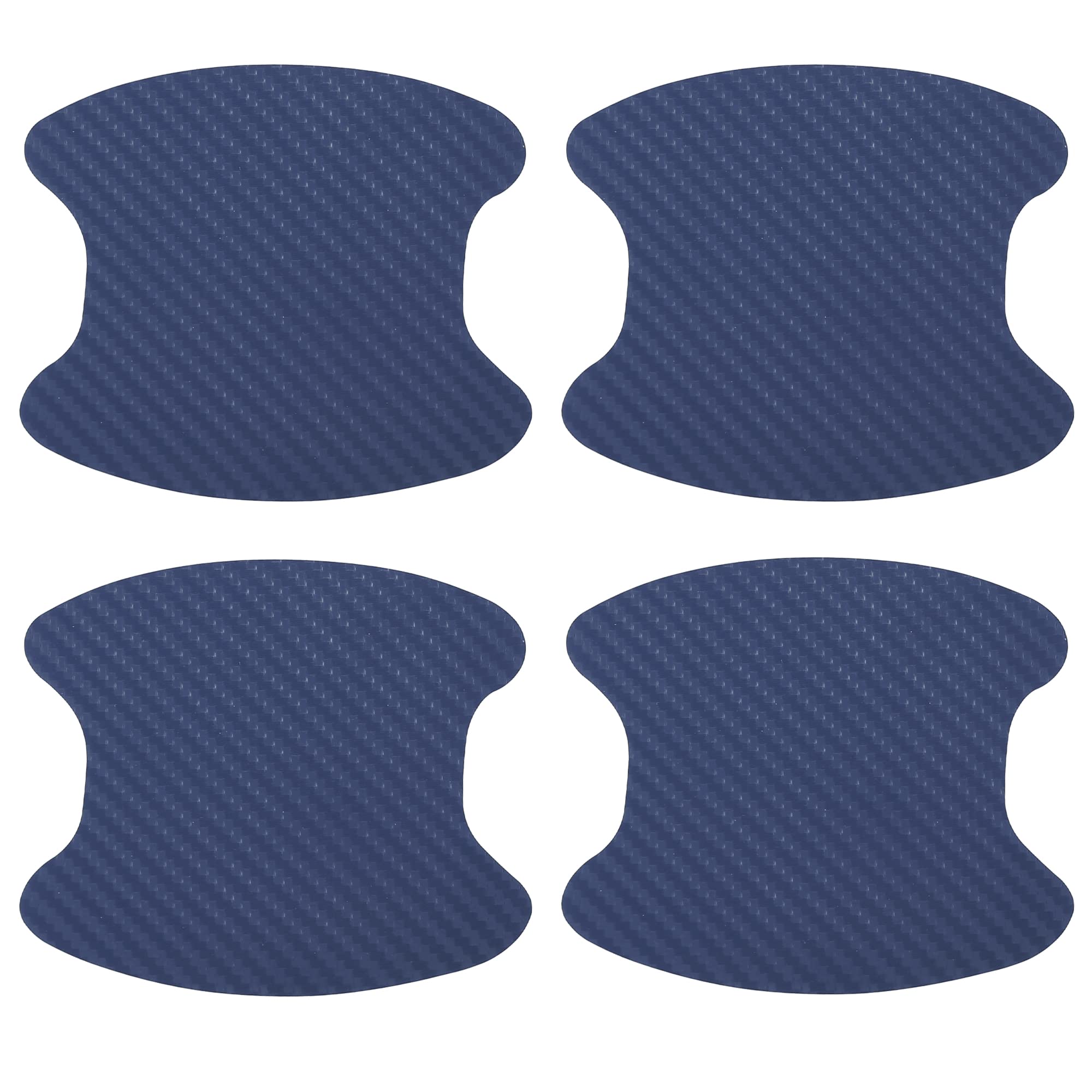 

X AUTOHAUX Car Door Bowl Handle Sticker Protector Anti-Scratch Protective Film Universal Carbon Fiber Pattern Blue 4pcs синій