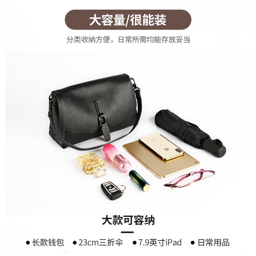 Hochwertige Leder-Umhängetasche Damen 2025 neue erste Schicht Rindsleder Damen-Tasche Temperament weiches Leder Crossbody Achseltasche