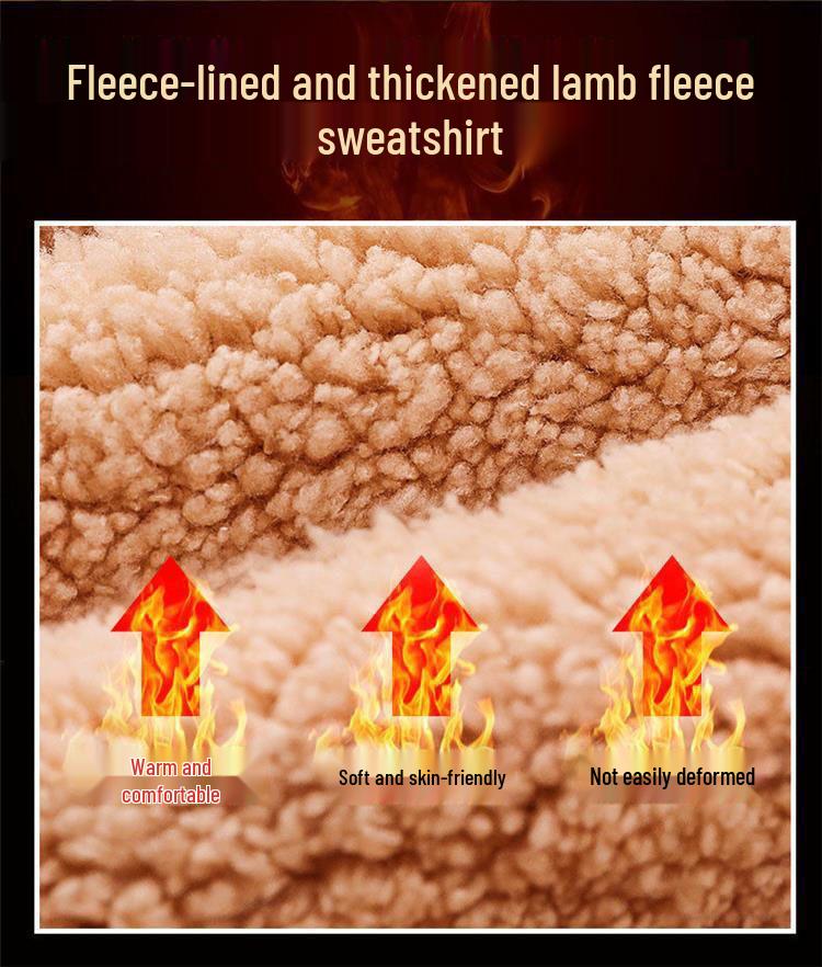 2024 Pánská teplá mikina z jehněčí vlny s kulatým výstřihem: Podzimní/zimní kolekce