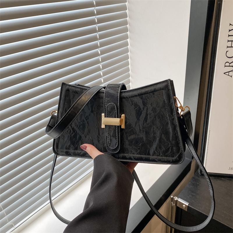 Premium Texture Temperament Casual Versatile Commuter Women's Bag Foreign Style 2025 French New Shoulder Messenger Bag Niche Bag