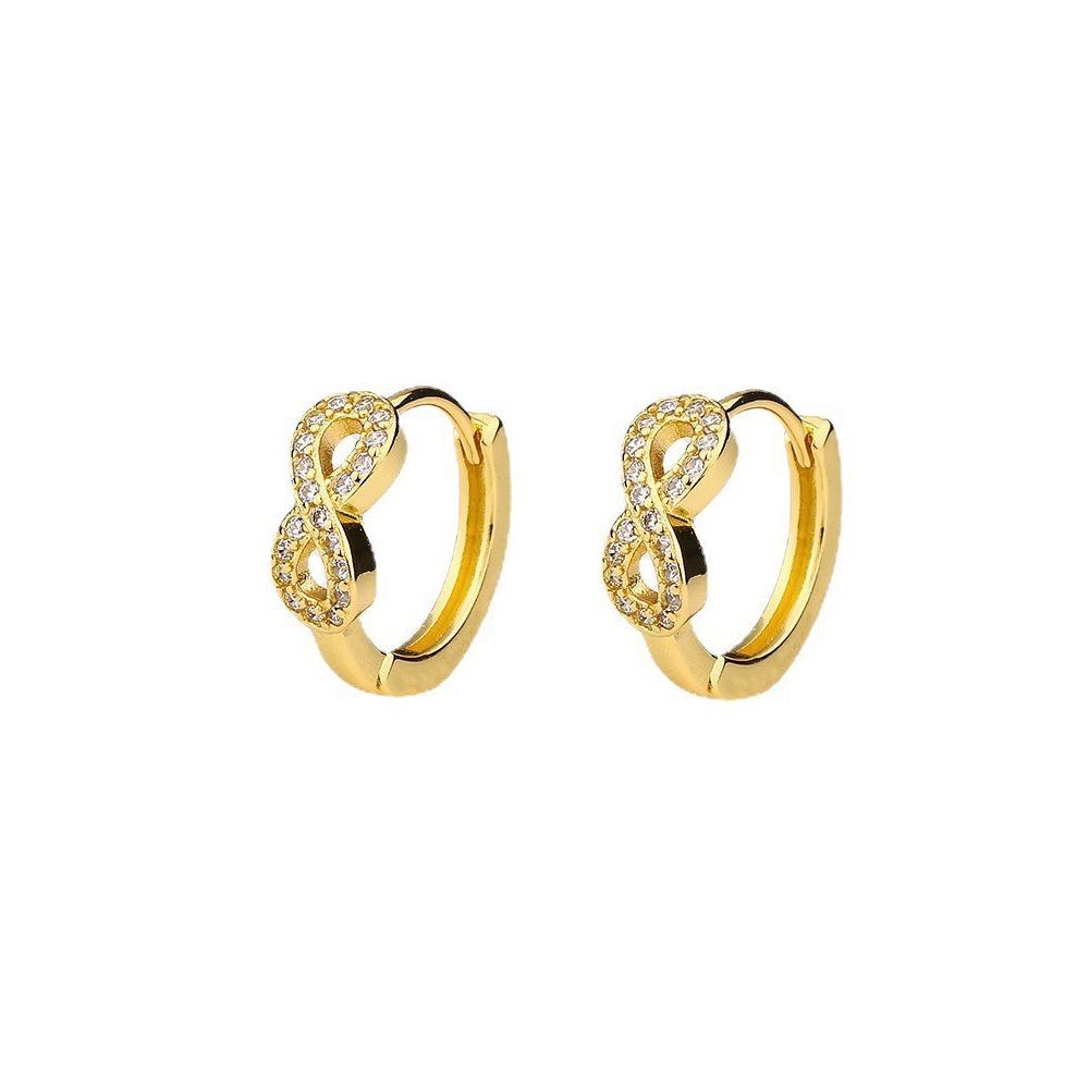 Zirkon Infinity Love Mobius Ohrringe - Elegante 8-förmige Clips
