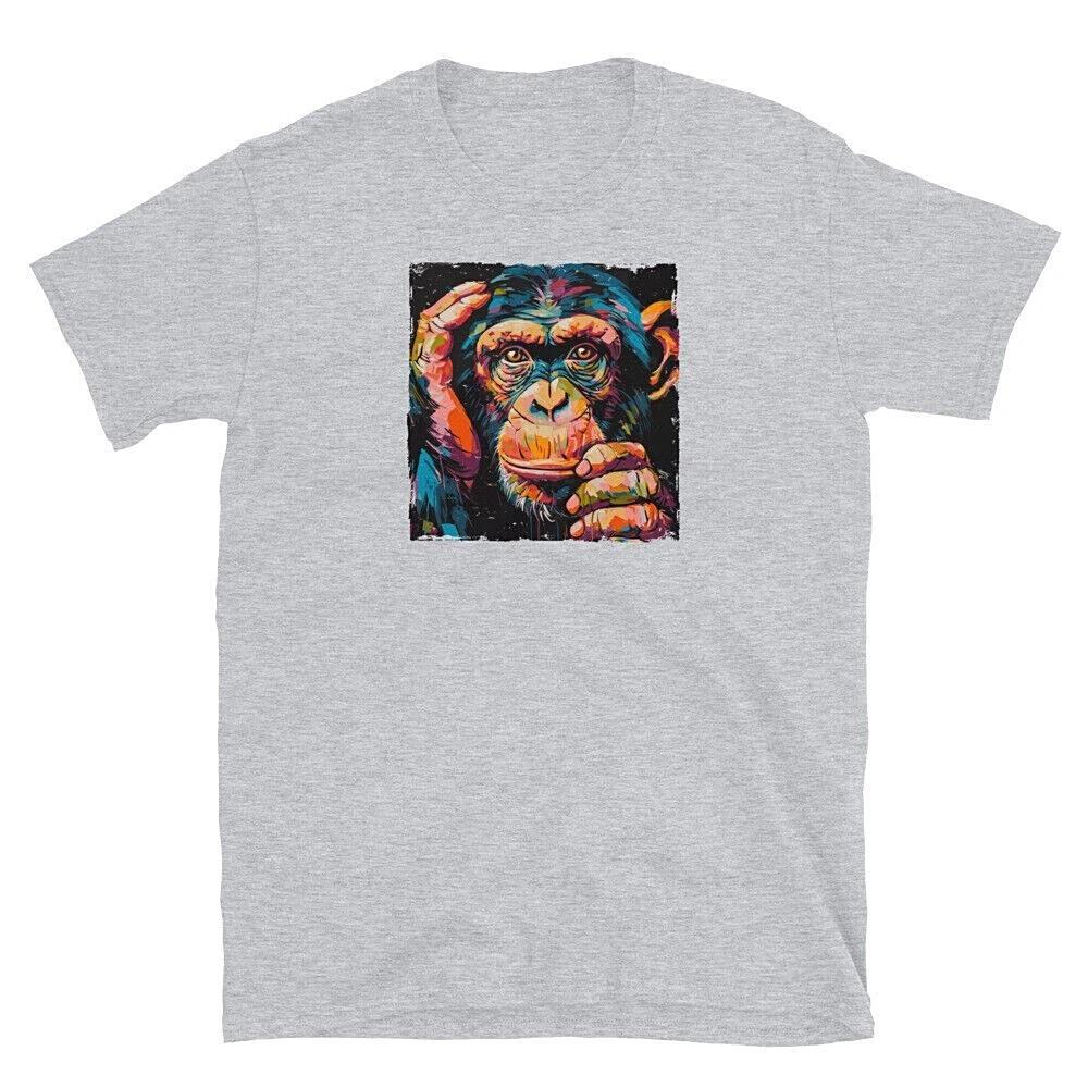 Gorilla Silverback T-shirt Jungle King Graphic Tee Silver Back S