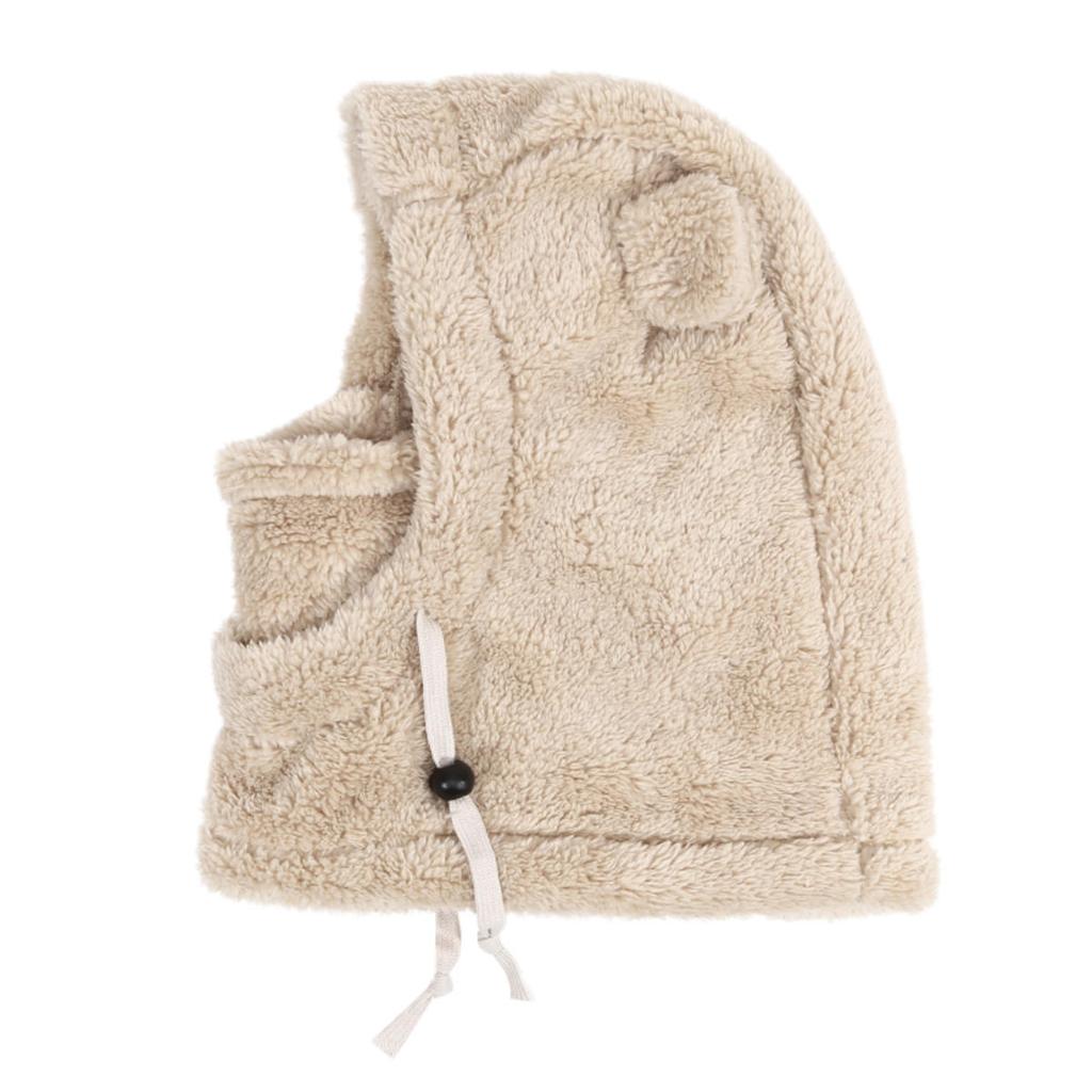 Face Cover Helmet Cap for Children Cold-proof Warm Balaclava Hat Ski Thermal Bear Ears Kids Neck Scarf Mask Integrated Hat