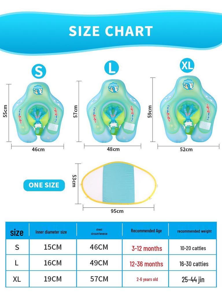 Swimbobo Baby Underarm Swim Ring with Sunshade - Children's Pool Float