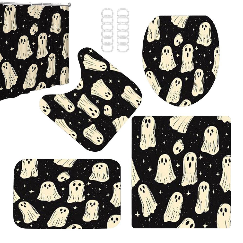 

Spooky Shower Curtains Waterproof Ghost Shower Curtains Horror Home Accent For Hotel Restaurant RV Apartment Rental Businesses