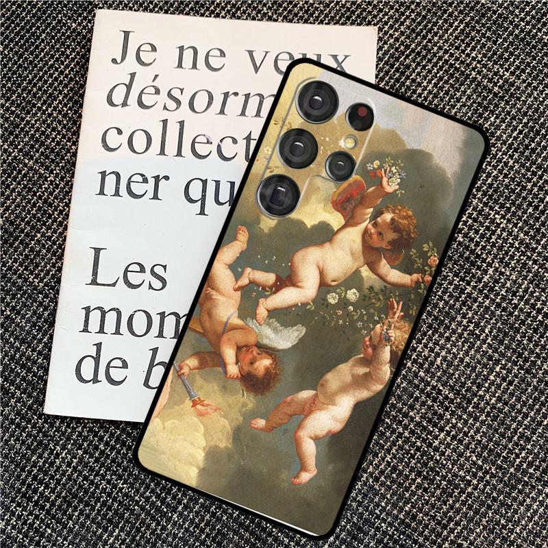 Renaissance Angels Case For Samsung Galaxy S25 S24 Ultra S20 S21 S22 S23 Ultra S9 S10 Plus S25 FE Back Cover
