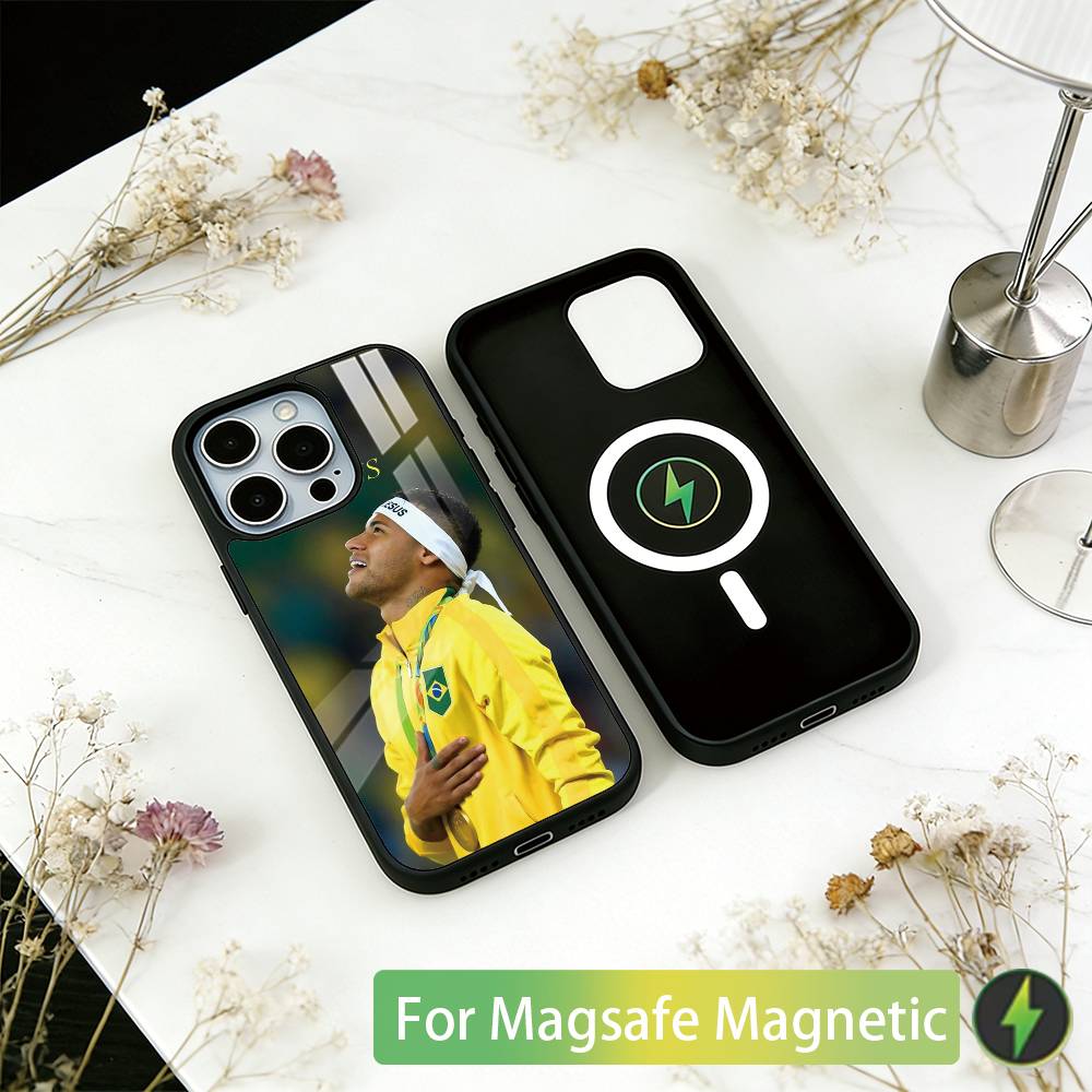 Football Star 10 N-Neymar  Phone Case For iPhone17,16,15,14,13,12,11 Plus,Pro Magnetic with Magsafe Wireless Charging