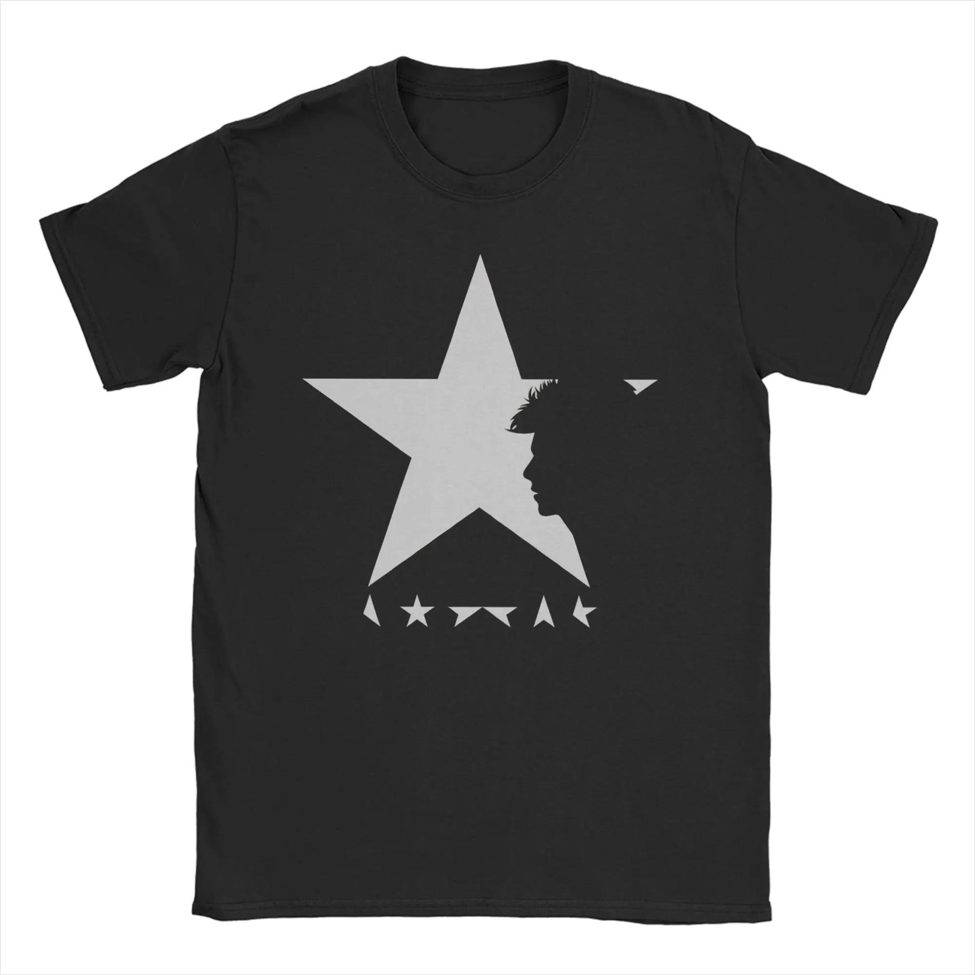 

Летняя модная футболка 2026 Мужская Женская Винтажный Топ Дэвид Боуи Blackstar Рок-н-ролл Группа Музыкальная Футболка Повседневный Тренд Винтажный Хлопок Черная Модная Футболка 4XL