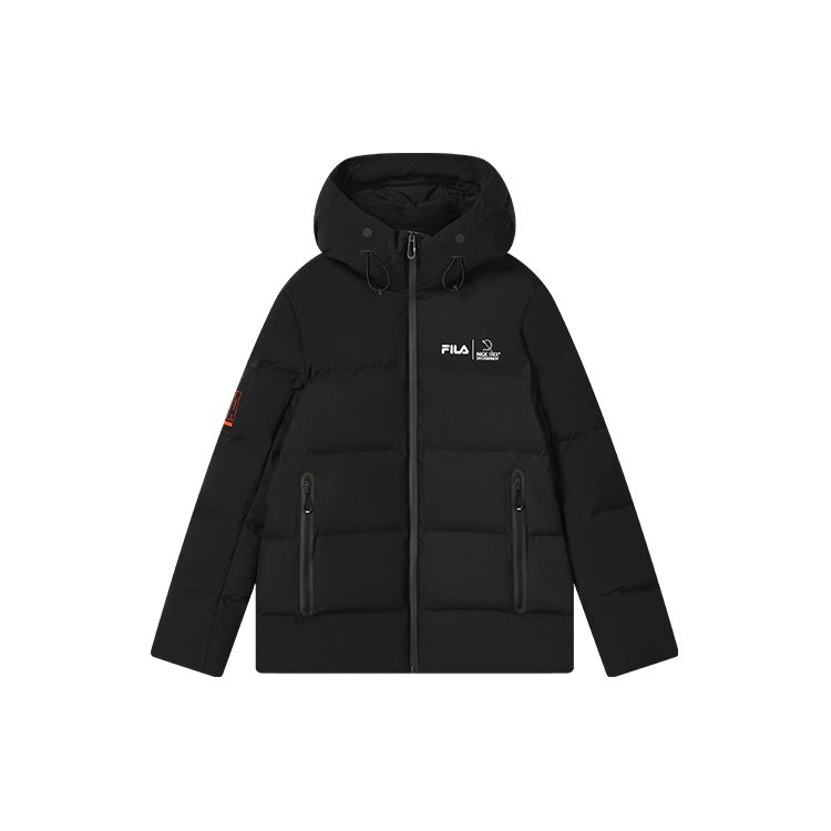 

Fila Повседневная базовая куртка-пуховик с капюшоном, однотонная, с длинным рукавом, зимняя мужская верхняя одежда, черная F11M249903F-BK XXL