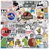Emoji Doodle Stickers: 50 Waterproof Sheets for Phones & Luggage